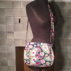 Vera Bradley Purse in Petal Paisley- Navy